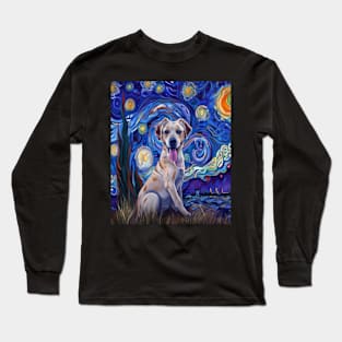 Dog design inspired by Vincent Van Gogh Style Long Sleeve T-Shirt